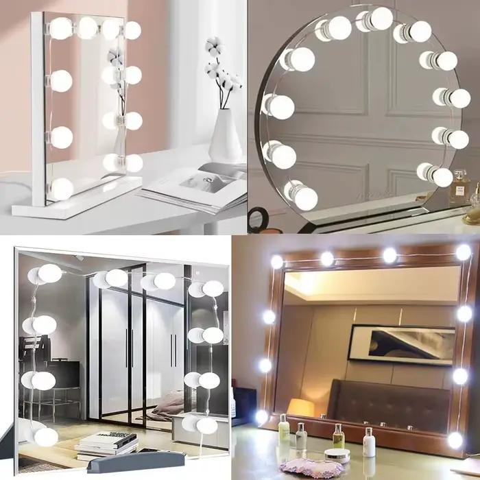 Ampoules LED USB pour miroir de maquillage, lampe de table à intensité variable, lumières de vanité,