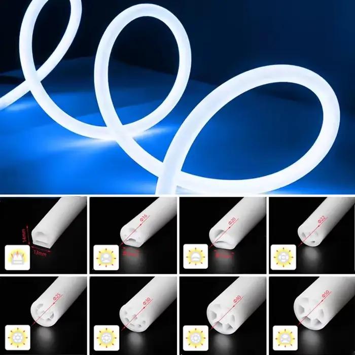 Bande lumineuse ronde en Gel de silice, Luminescence 360, Flexible, étanche Ip67, Tube de corde néon