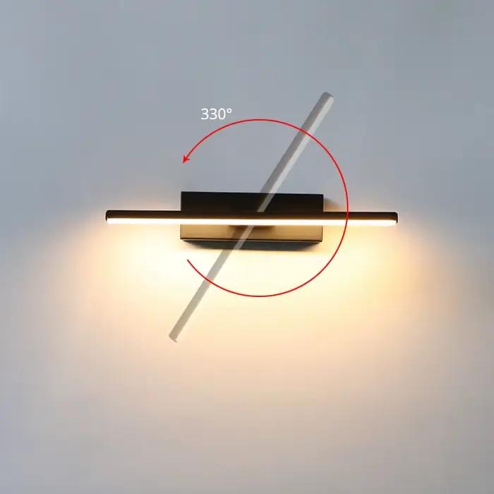 Applique murale LED d'intérieur chambre chevet applique murale 330 ° rotatif angle de lumière réglab