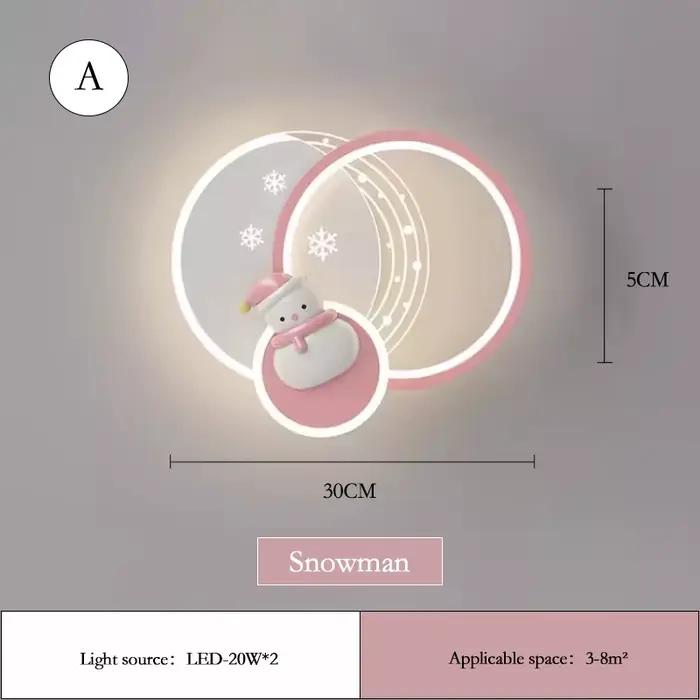 Lampe de chevet à LED pour chambre d'enfant, applique murale, arc rose, lapin mignon, chambre de béb