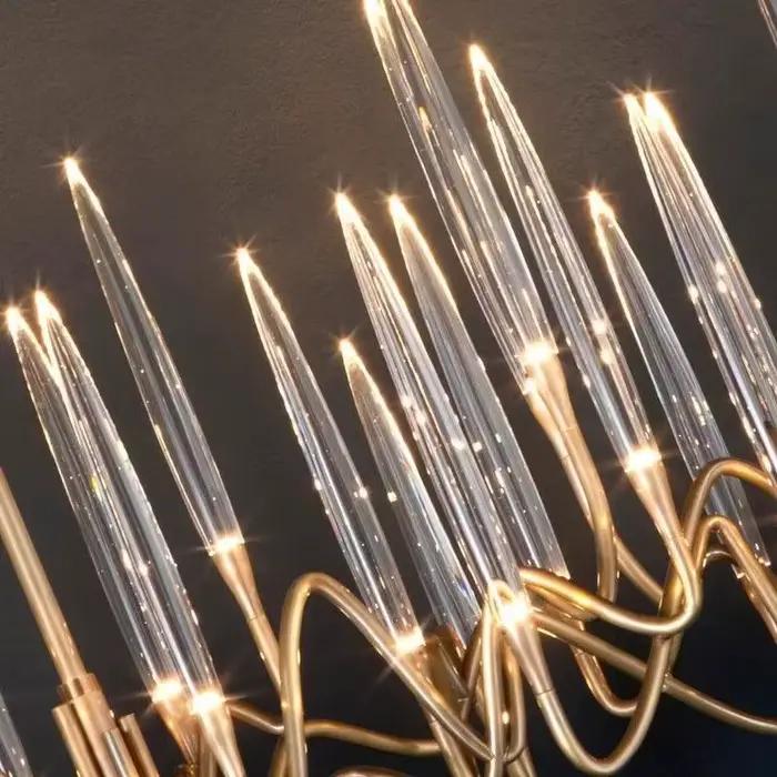 Plafonnier LED suspendu en cristal au design moderne de luxe, luminaire décoratif d'intérieur, idéal