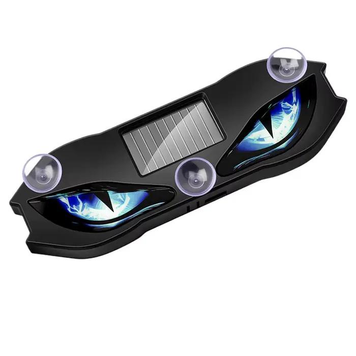 Lampe de signalisation universelle solaire pour voiture, effet œil de démon, clignotante, indicateur