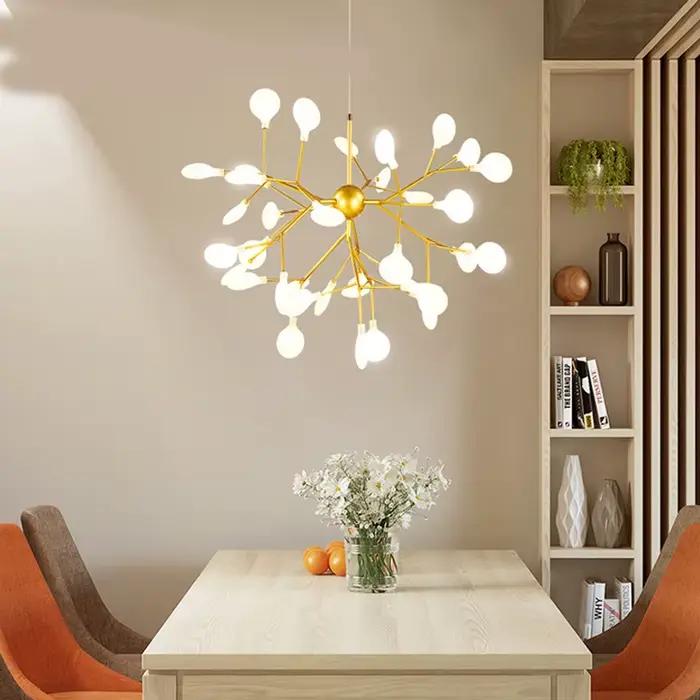 Plafonnier LED en forme de luciole, design nordique moderne, luminaire décoratif d'intérieur, idéal 
