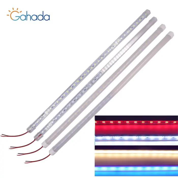 Bande Lumineuse à 36LED SMD5054, DC 12V, 50cm, Étanche, Rigide, Blanc, Chaud, Bleu, 5 Pièces/Lot