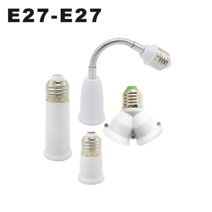 Extension de Base de lampe E27 à E27, 65mm 95mm 197mm, convertisseur de support de lampe E27-E27, ad