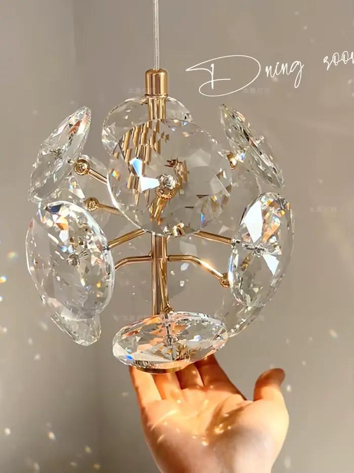 Moderne K9 pur cristal chevet petit lustre lumière luxe cristal applique couloir plafonnier barre dé