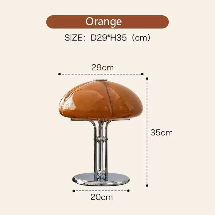 Lampes de table modernes du milieu du siècle lampe de table champignon créative chambre orange Bauha