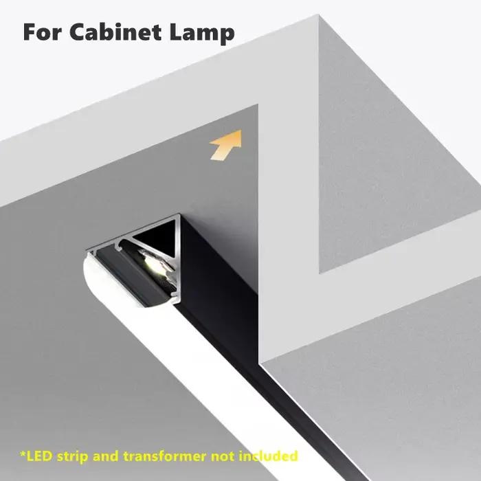 0.5m/1m/2m LED en forme de V profil en aluminium mur plafond dessus coin linéaire décoration éclaira