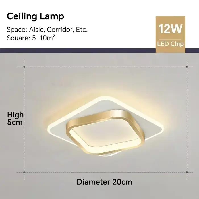 DINDALLED plafond moderne à LEDs lumière lustre pour couloir couloir escaliers allée entrée balcon l