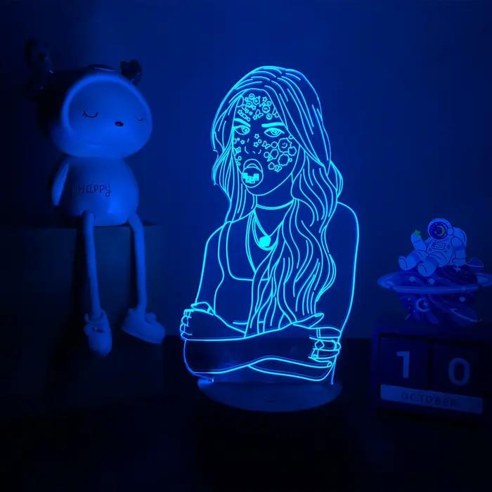 Veilleuse 3d chanteur Olivia Rodrigo, cadeau pour les Fans, décoration de chambre à coucher, lampe d