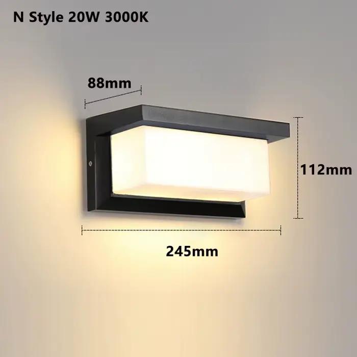 LED lumières extérieures étanche IP65 capteur de mouvement lumière applique murale AC85-265V porche 