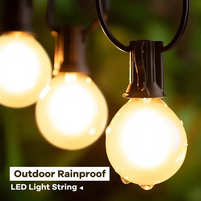 Ampoule LED Rétro G40 Frosted 1W Culot E12 220V, Verre Laiteux Type Boule de Golf, Blanc Chaud 2700K