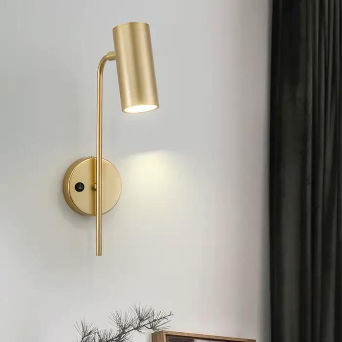 Applique murale rotative moderne salon fond mur LED lumière chambre chevet lumière allée longue pôle
