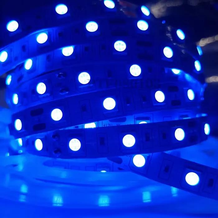Bande LED 5050 DC 12V 24V RGB blanc chaud 5 mètres bande lumineuse Flexible étanche 60LED/ruban écla