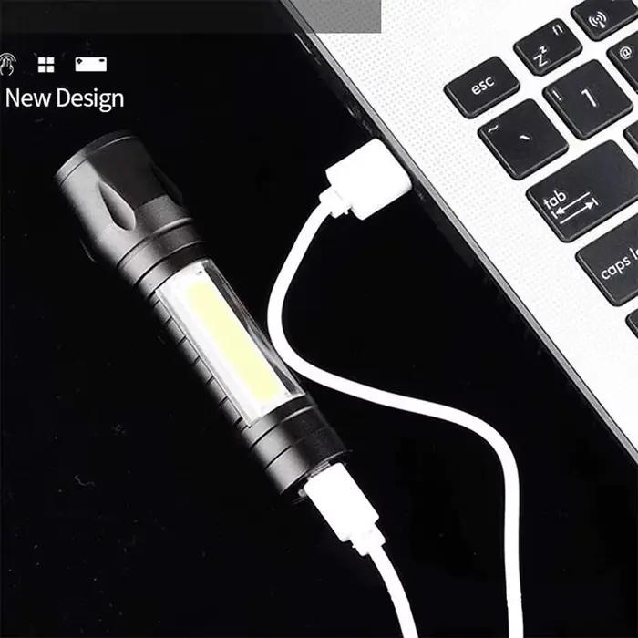 Lampe de poche LED Zoom Rechargeable Portable XP-G Q5, Mini lampe torche, lanterne, 3 Modes d'éclair