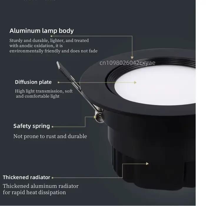 Downlights LED intelligents Tuya, spots, plafonniers COB intégrés Zigbee, salon, armoires de cuisine