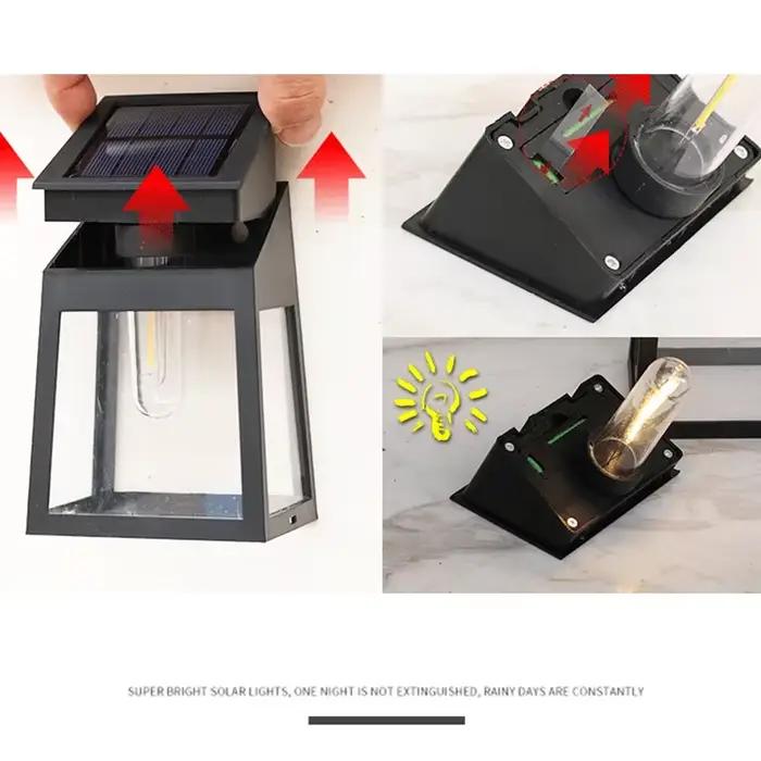 Applique murale solaire extérieure étanche lumière du soleil voie clôture lampe cour lumineuse mur r