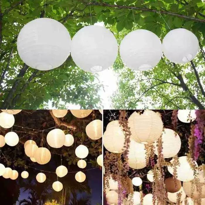 Lanterne Ronde Alberoise en Papier, Décoration de ixd'Anniversaire et de Mariage, Fournitures de Vac