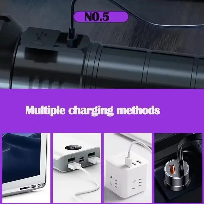 Lampe de poche aste par USB, lumière violette étanche, torche UV pour animal de compagnie, détecteur
