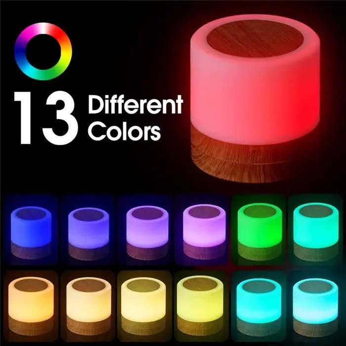 13 couleurs télécommande veilleuse USB Rechargeable lampe tactile Portable Table de chevet lampe de 