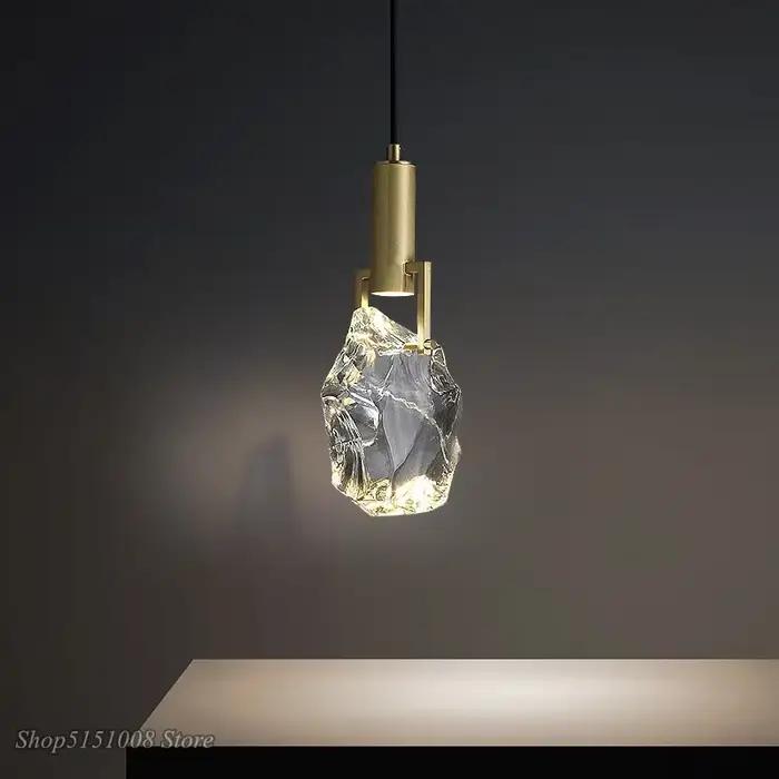 Lampe Led suspendue en cristal au design nordique de luxe, Luminaire décoratif d'intérieur, idéal po
