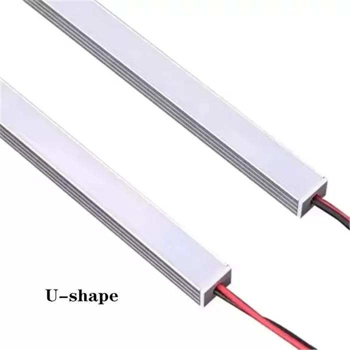 LED lumière dure DC12V 50CM 20 pouces LED bande SMD5730 36 LED s U/V-forme plat LED canal en alumini