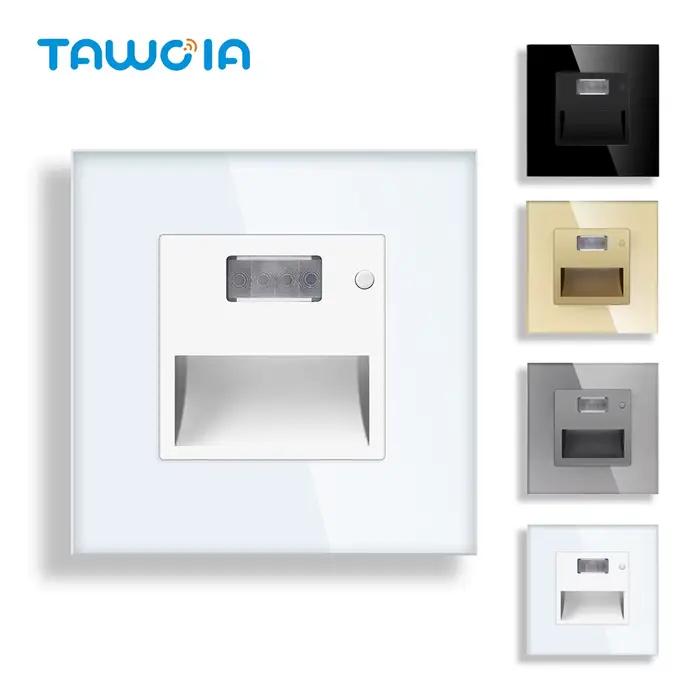 TAWOIA LED lumière d'escalier PIR capteur applique murale AC 110 V-240 V encastré pied escalier coul