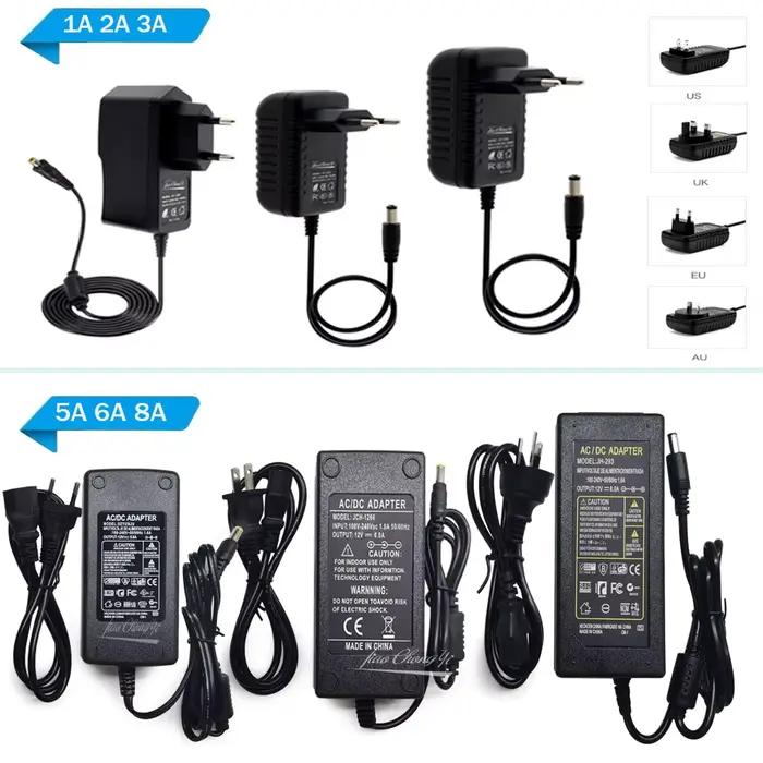 Transformateur d'éclairage DC 5V 12V 24V AC 110V 220V, alimentation à découpage 1A 2A 3A 5A 6A 8A 10