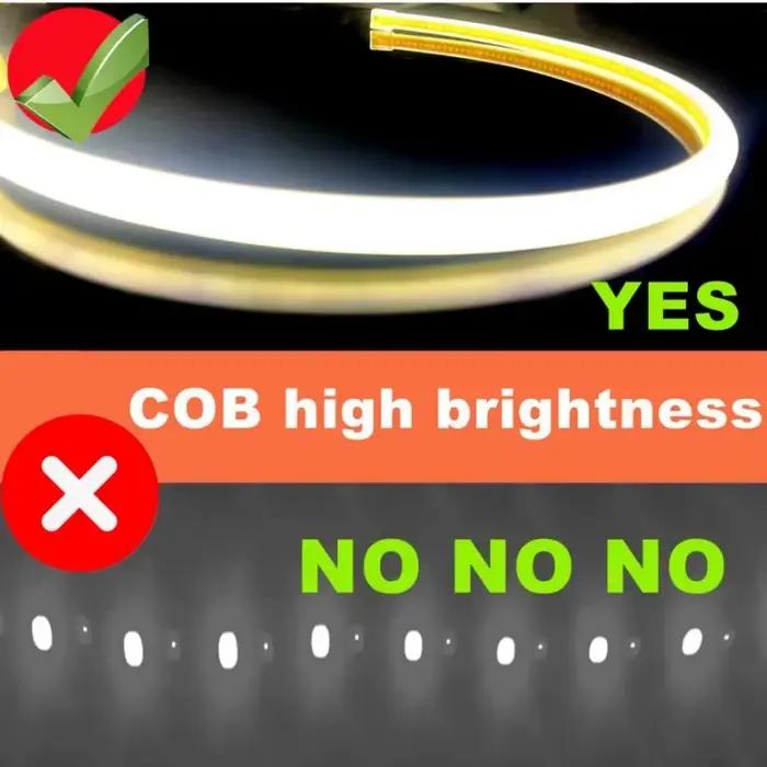 Bande lumineuse LED COB RA90, 1M-30M, 220V, Super brillante, 288 diodes/m, lampe extérieure Flexible