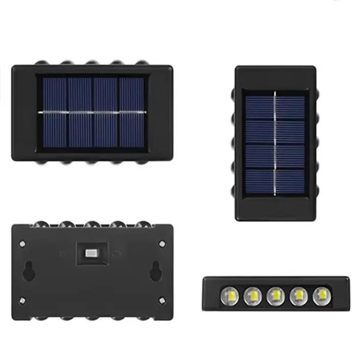 10 LED lampe murale solaire extérieure étanche lumière à énergie solaire haut et bas éclairer la mai