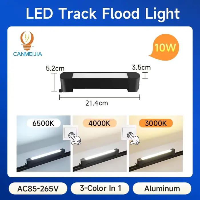 LED éclairage sur rail tricolore Rail lumière projecteur lumière linéaire plafonnier piste éclairage