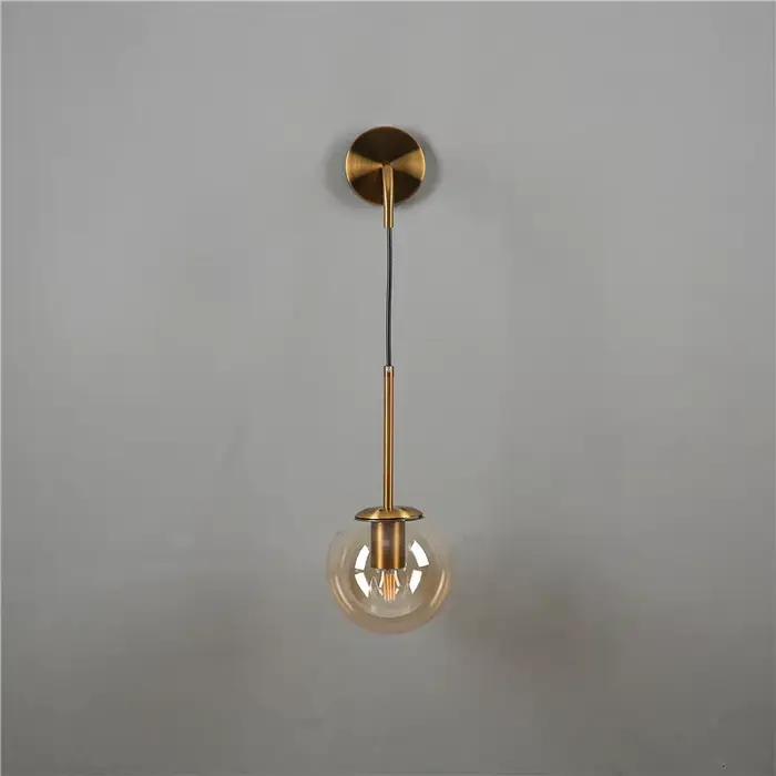 Post-moderne Simple mur LED lumière nordique Vintage boule de verre appliques pour chambre escalier 