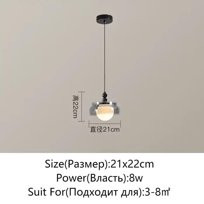 Moderne LED lustre en verre Restaurant Bar décoration intérieure éclairage chambre chevet LED méduse