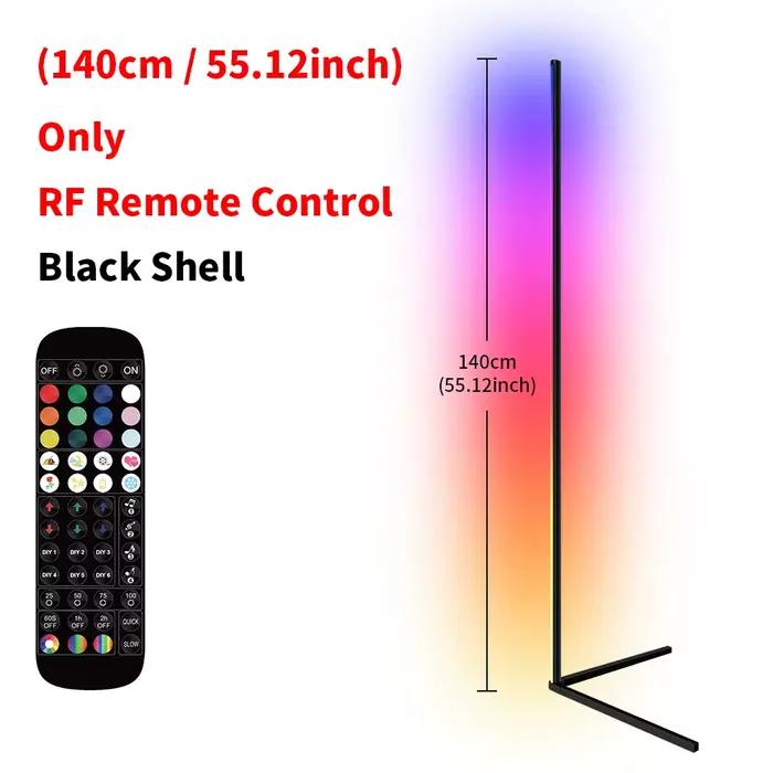 Salon Dimmable 140cm RGB coin lampadaire WIFI intelligent LED lumière d'ambiance Art décor à la mais