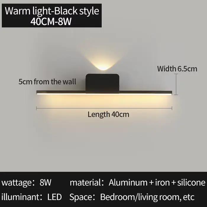Salle de bain longue applique murale luminaire pour chevet salon peinture lumière LED décoration de 