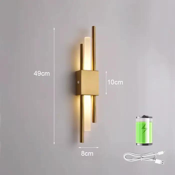 Applique Murale LED Rechargeable au Design Nordique Moderne, Luminaire Décoratif d'Nik, Idéal pour u