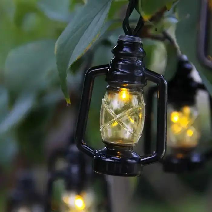 Lanterne solaire de Camping 5M/6.5M/7.5M, Mini lampe à kérosène, 8 Modes pour décoration intérieure 