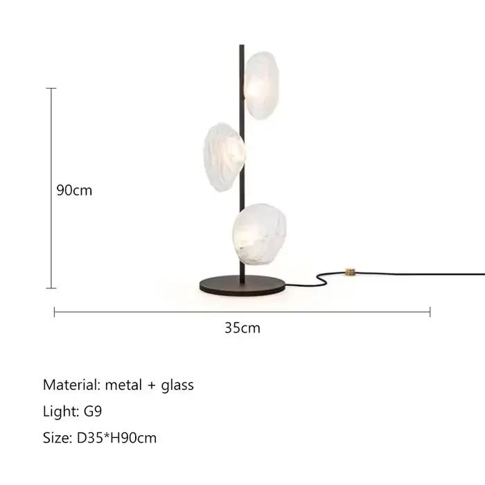 Lampadaire LED en verre au design artistique nordique, lampe de table moderne, salon, Villa, canapé,