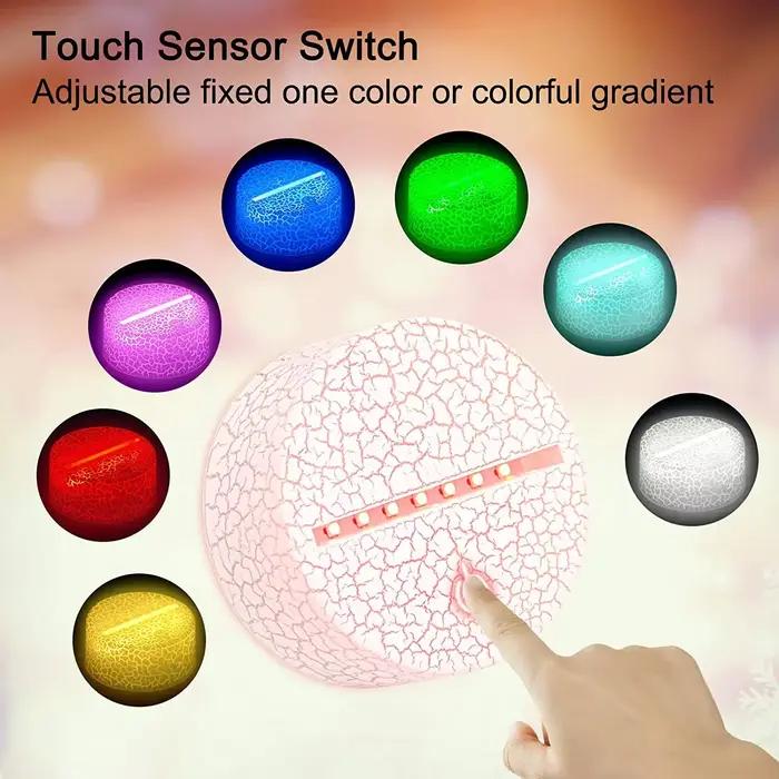 Avatar 3D veilleuse acrylique 16 couleurs couleur changeante veilleuse avec télécommande lumière LED