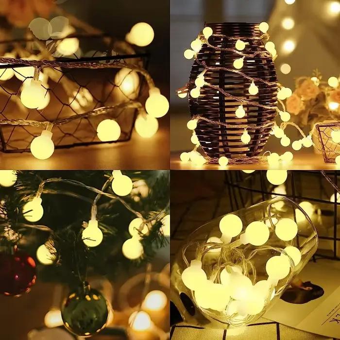 Guirlande lumineuse boule Led USB/à piles, Globe féerique d'extérieur pour mariage, Halloween, jardi