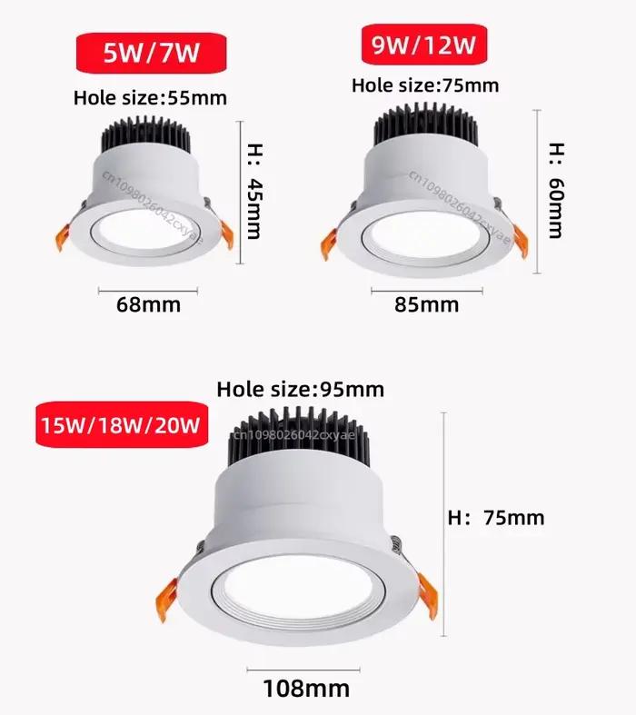 Downlights LED intelligents Tuya, spots, plafonniers COB intégrés Zigbee, salon, armoires de cuisine