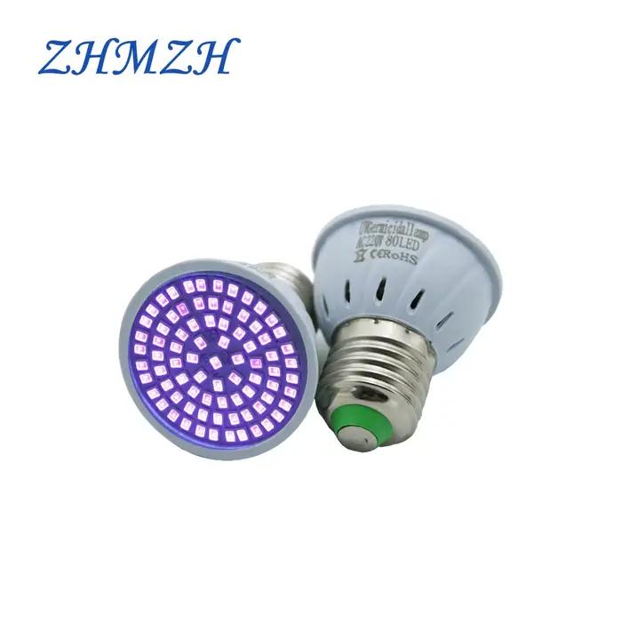 Ampoule de stérilisation UVA ZHMZH 48 60 80 LED, lampe germicide ultraviolette, ampoule de désinfect