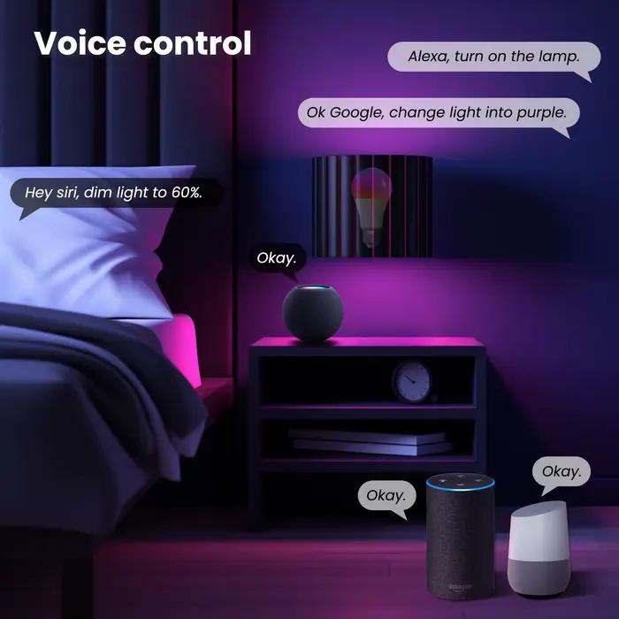 MOES Tuya Matter WiFi ampoule intelligente lumière LED à intensité variable 16 millions de couleurs 