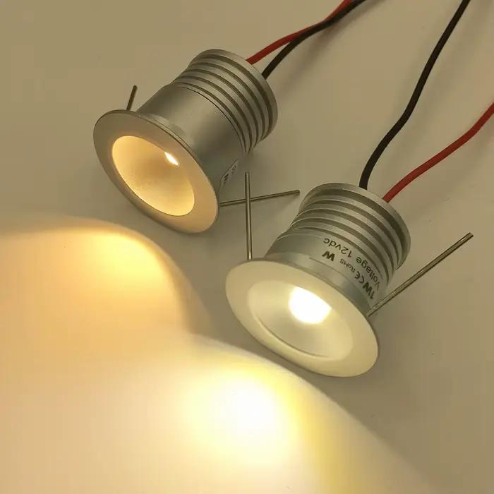 1W 12V Mini Focos Led projecteur 25mm encastré plafond Downlight IP65 Spot lumière intérieure couloi