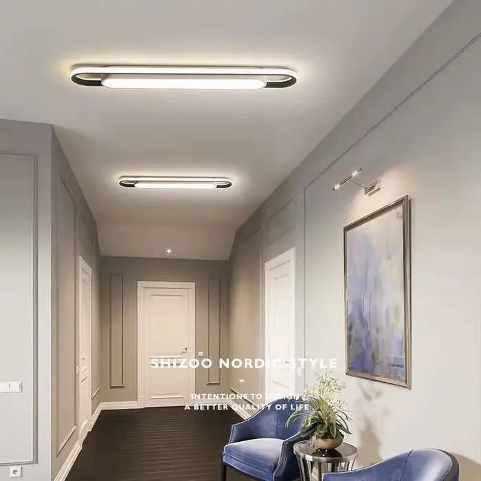 Allée LED Plafonnier Rectangulaire Maison Plafond Lustre Chambre Cuisine Décor Lampe Moderne Éclaira