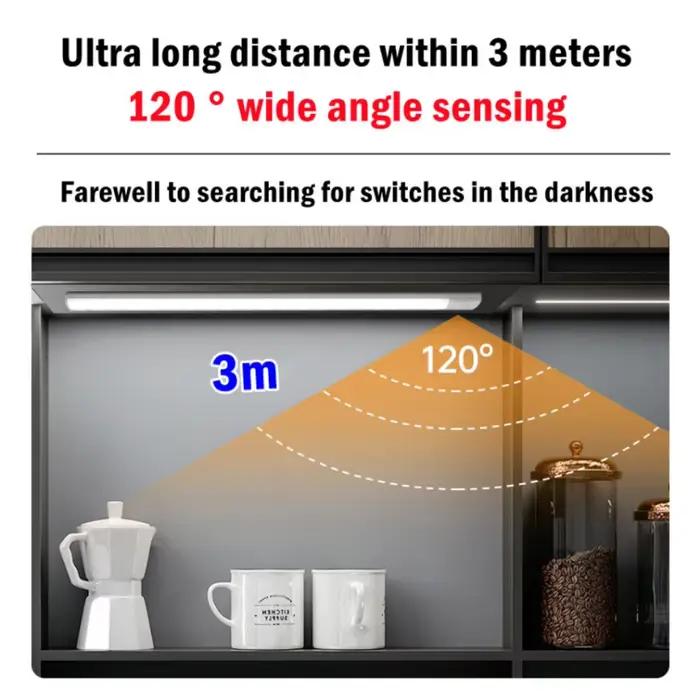 Veilleuse LED sous armoire avec détecteur de mouvement, lampe murale magnétique, éclairage de Cisco,