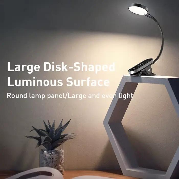 Baseus LED pince lampe de Table réglable en continu sans fil lampe de bureau tactile USB Rechargeabl