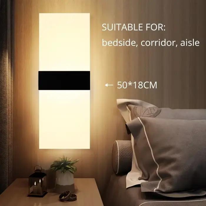 LED Acrylique Applique Murale AC85-265V Long Style Salon Couloir Chambre 3/6/12W Tête De oral et Art