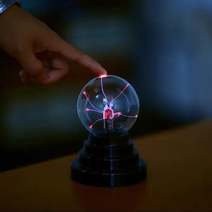 Lampe boule de Plasma magique de 3 pouces, veilleuse d'ambiance LED, commande tactile, lumière Plasm