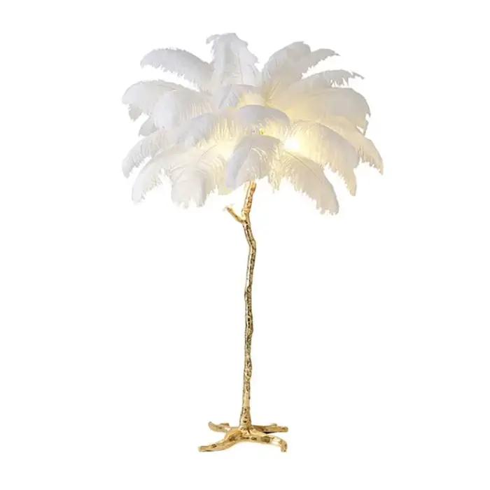 Lampadaire Moderne à Plumes, Éclairage LED d'Ambiance pour Studio de Diffusion en Direct, Décoration